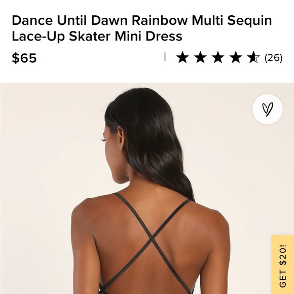 Lulu’s multi sequin mini dress XS NWOT - Picture 5 of 6